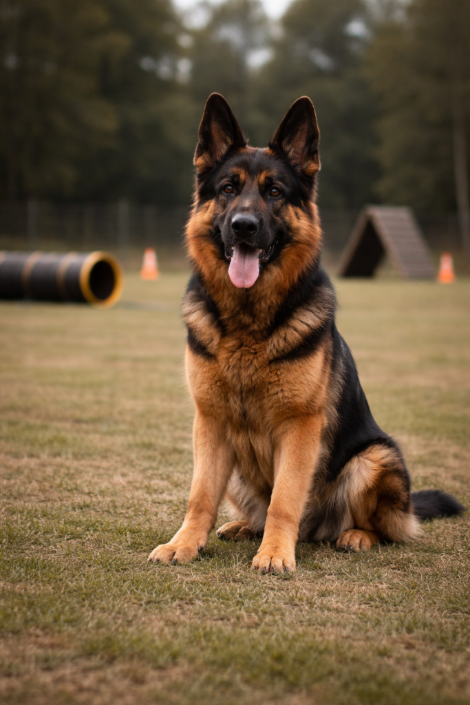 Working line trained dog on training filed. Metro k9 Academy, Randolph NJ. Nationwide Placement Available.